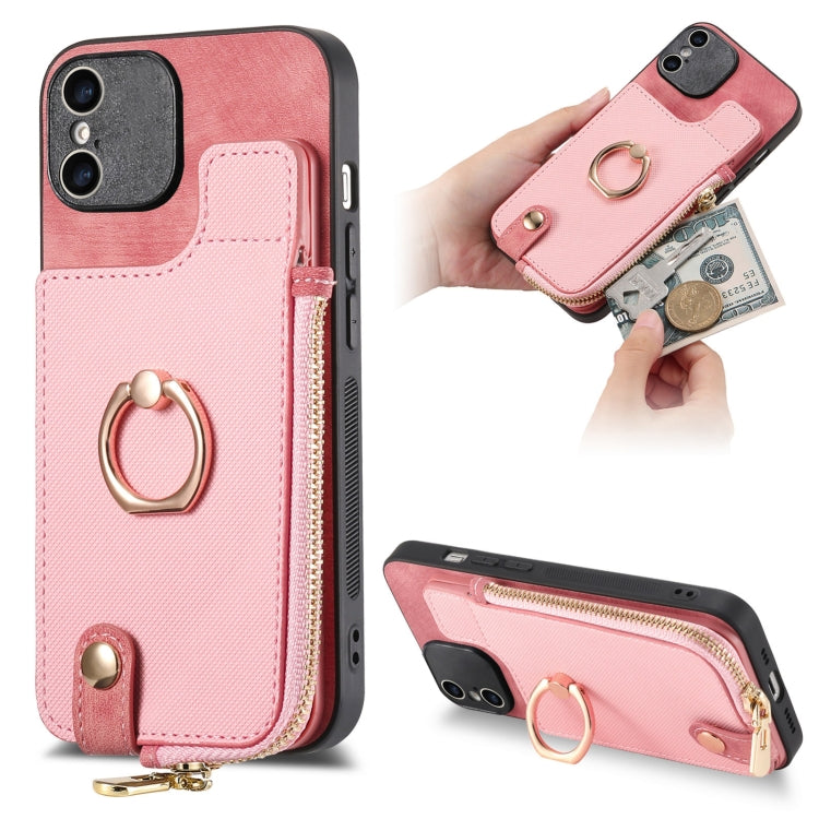 Cross Leather Ring Vertical Zipper Wallet Back Phone Case, For iPhone 11, For iPhone 11 Pro, For iPhone XR, For iPhone XS Max