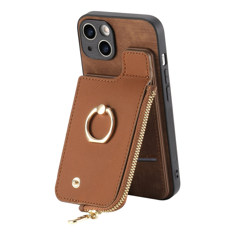 Cross Leather Ring Vertical Zipper Wallet Back Phone Case, For iPhone 13 Pro Max, For iPhone 13 Pro, For iPhone 13, For iPhone 12, For iPhone 12 Pro Max