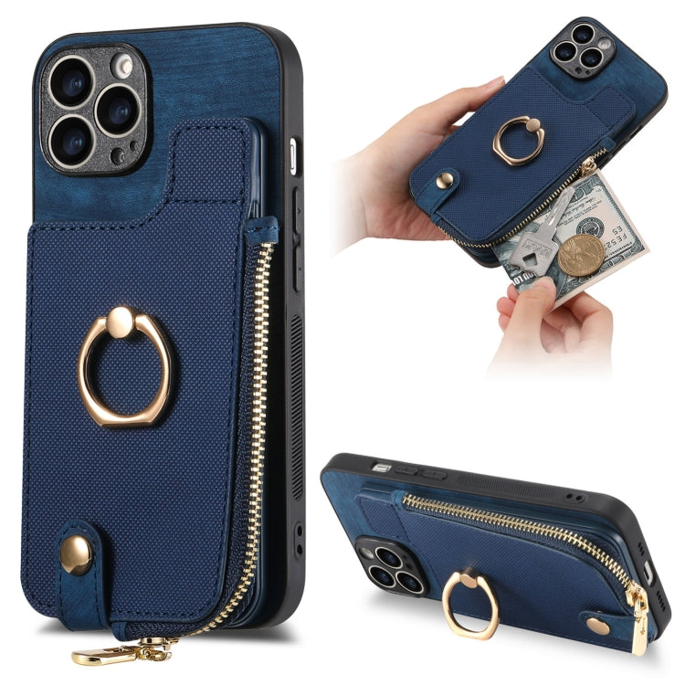 Cross Leather Ring Vertical Zipper Wallet Back Phone Case, For iPhone 13 Pro Max, For iPhone 13 Pro, For iPhone 13, For iPhone 12, For iPhone 12 Pro Max