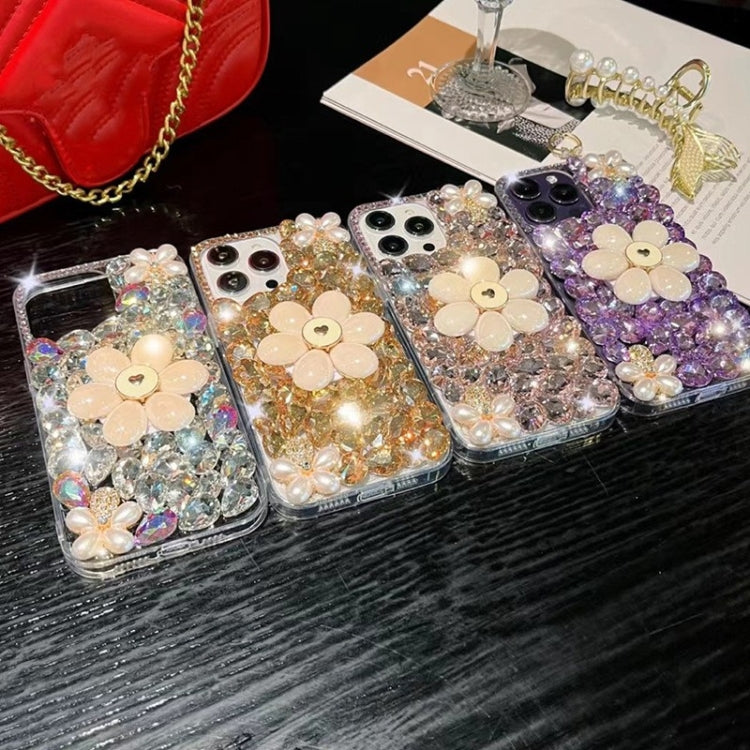 Sunflower Holder Hand-set Diamond PC Phone Case, For iPhone 11 Pro, For iPhone XR, For iPhone XS Max, For iPhone 7 Plus / 8 Plus