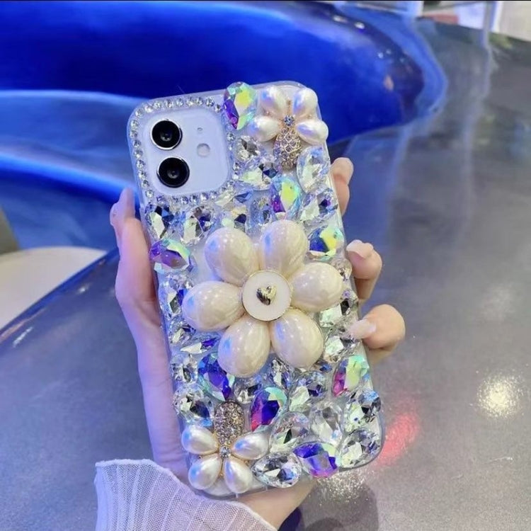 Sunflower Holder Hand-set Diamond PC Phone Case, For iPhone 11 Pro, For iPhone XR, For iPhone XS Max, For iPhone 7 Plus / 8 Plus