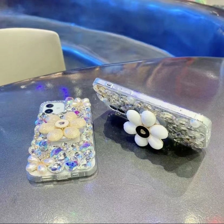 Sunflower Holder Hand-set Diamond PC Phone Case, For iPhone 11 Pro, For iPhone XR, For iPhone XS Max, For iPhone 7 Plus / 8 Plus