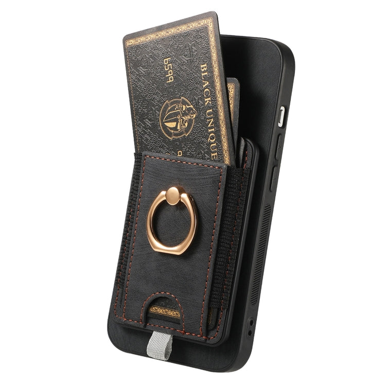 Retro Splitable Magnetic Card Bag Leather Phone Case, For iPhone 15 Pro Max, For iPhone 15 Pro, For iPhone 15 Plus, For iPhone 15