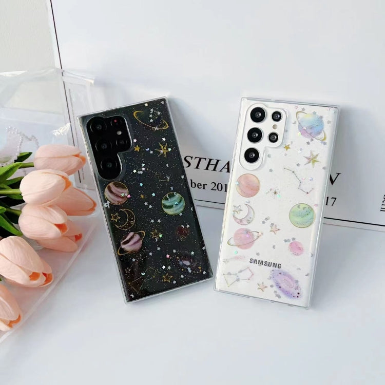 Cosmic Star Glitter Epoxy TPU Phone Case, For Samsung Galaxy S25 Ultra 5G, For Samsung Galaxy A16 5G, For Samsung Galaxy S24 FE 5G, For Samsung Galaxy A15, For Samsung Galaxy A55, For Samsung Galaxy A35, For Samsung Galaxy S24 Ultra 5G