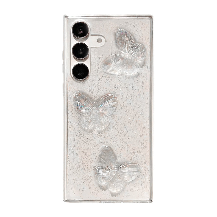 Clear Crystal Butterflies TPU Phone Case, For Samsung Galaxy A16, For Samsung Galaxy S24 FE 5G, For Samsung Galaxy S24 Ultra 5G, For Samsung Galaxy S24+ 5G, For Samsung Galaxy S24 5G, For Samsung Galaxy S23 FE 5G, For Samsung Galaxy A24 4G