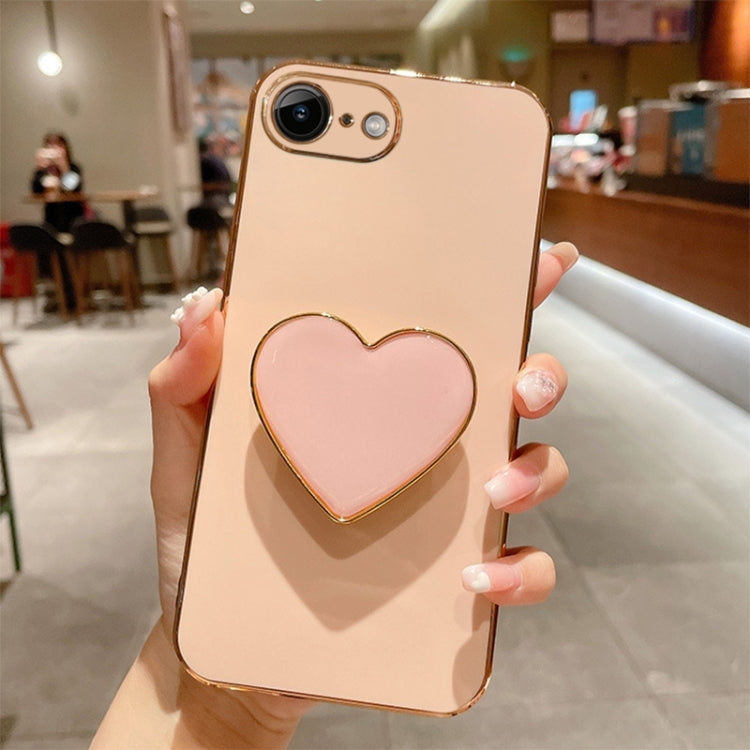 Electroplating Love Heart Holder TPU Phone Case, For iPhone XS Max, For iPhone SE 2022 / 2020 / 7 / 8, For iPhone X / XS, For iPhone 7 Plus / 8 Plus