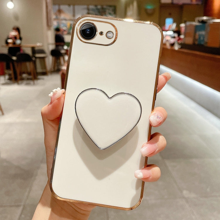 Electroplating Love Heart Holder TPU Phone Case, For iPhone XS Max, For iPhone SE 2022 / 2020 / 7 / 8, For iPhone X / XS, For iPhone 7 Plus / 8 Plus