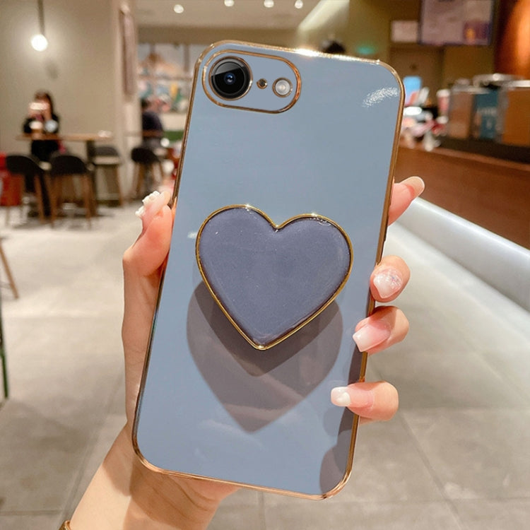 Electroplating Love Heart Holder TPU Phone Case, For iPhone XS Max, For iPhone SE 2022 / 2020 / 7 / 8, For iPhone X / XS, For iPhone 7 Plus / 8 Plus