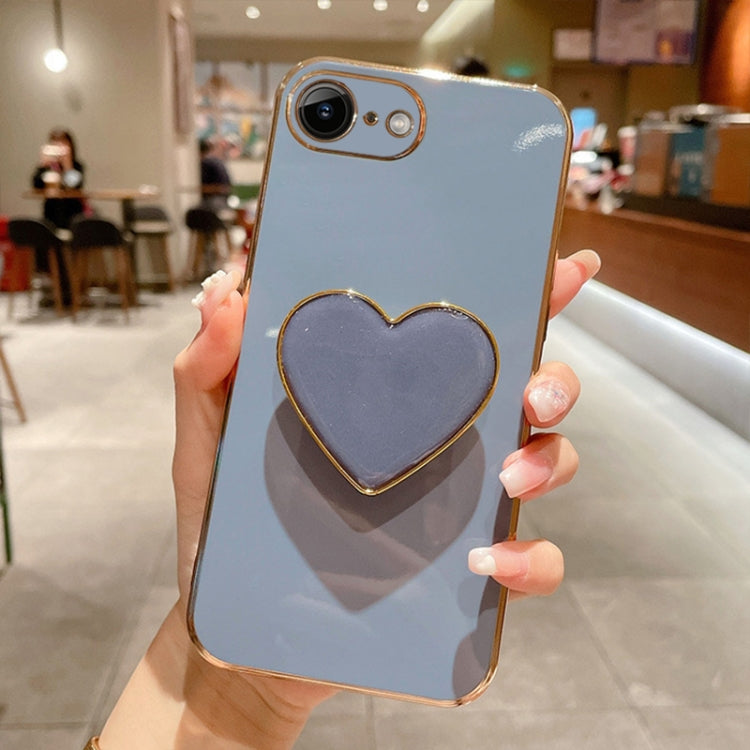 Electroplating Love Heart Holder TPU Phone Case, For iPhone SE 2022 / 2020 / 7 / 8, For iPhone X / XS, For iPhone 7 Plus / 8 Plus