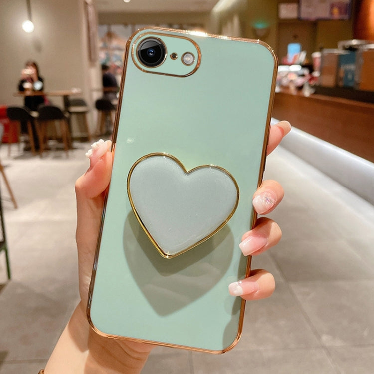 Electroplating Love Heart Holder TPU Phone Case, For iPhone XS Max, For iPhone SE 2022 / 2020 / 7 / 8, For iPhone X / XS, For iPhone 7 Plus / 8 Plus