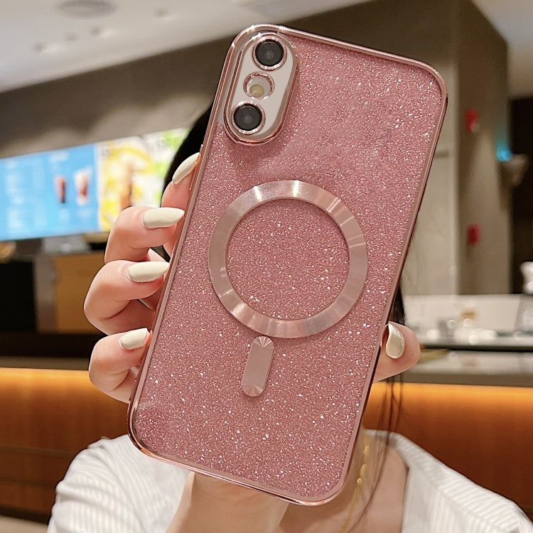 Glitter Electroplating MagSafe TPU Phone Case, For iPhone 11 Pro, For iPhone XR, For iPhone XS Max, For iPhone SE 2022 / 7 / 8