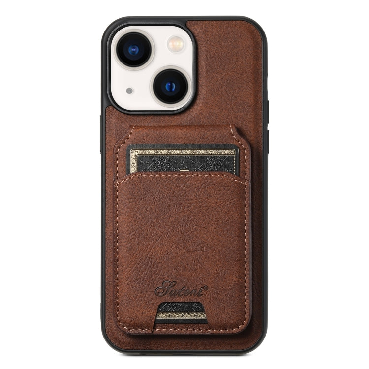 Suteni H16 Litchi Texture Leather Detachable Wallet Back Phone Case, For iPhone 14 Plus, For iPhone 14, For iPhone 14 Pro, For iPhone 14 Pro Max, For iPhone 13 Pro Max, For iPhone 13 Pro, For iPhone 13, For iPhone 12