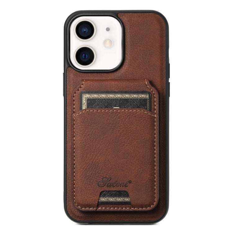 Suteni H16 Litchi Texture Leather Detachable Wallet Back Phone Case, For iPhone 14 Plus, For iPhone 14, For iPhone 14 Pro, For iPhone 14 Pro Max, For iPhone 13 Pro Max, For iPhone 13 Pro, For iPhone 13, For iPhone 12