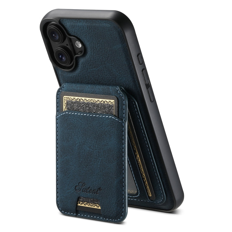 Suteni H16 Litchi Texture Leather Detachable Wallet Back Phone Case, For iPhone 16 Pro Max, For iPhone 16 Pro, For iPhone 16 Plus, For iPhone 16, For iPhone 15 Pro Max, For iPhone 15 Pro, For iPhone 15 Plus, For iPhone 15