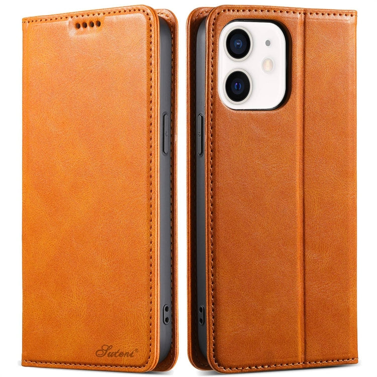 Suteni J02 Oil Wax Wallet Leather Phone Case, For iPhone 12 mini, For iPhone 11 Pro Max, For iPhone 11, For iPhone 11 Pro, For iPhone XR, For iPhone XS Max