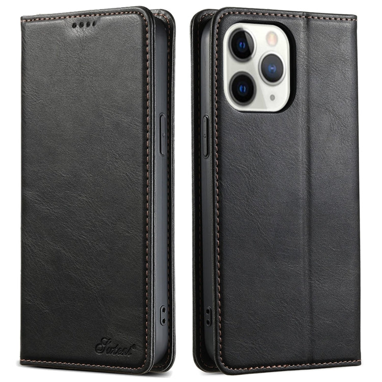 Suteni J02 Oil Wax Wallet Leather Phone Case, For iPhone 12 mini, For iPhone 11 Pro Max, For iPhone 11, For iPhone 11 Pro, For iPhone XR, For iPhone XS Max