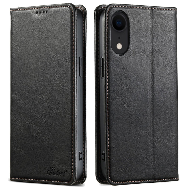 Suteni J02 Oil Wax Wallet Leather Phone Case, For iPhone 12 mini, For iPhone 11 Pro Max, For iPhone 11, For iPhone 11 Pro, For iPhone XR, For iPhone XS Max