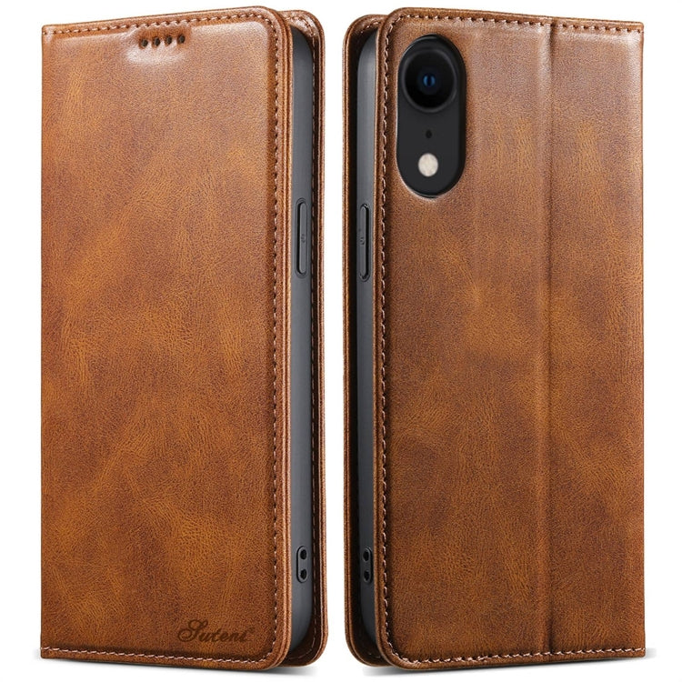 Suteni J02 Oil Wax Wallet Leather Phone Case, For iPhone 12 mini, For iPhone 11 Pro Max, For iPhone 11, For iPhone 11 Pro, For iPhone XR, For iPhone XS Max