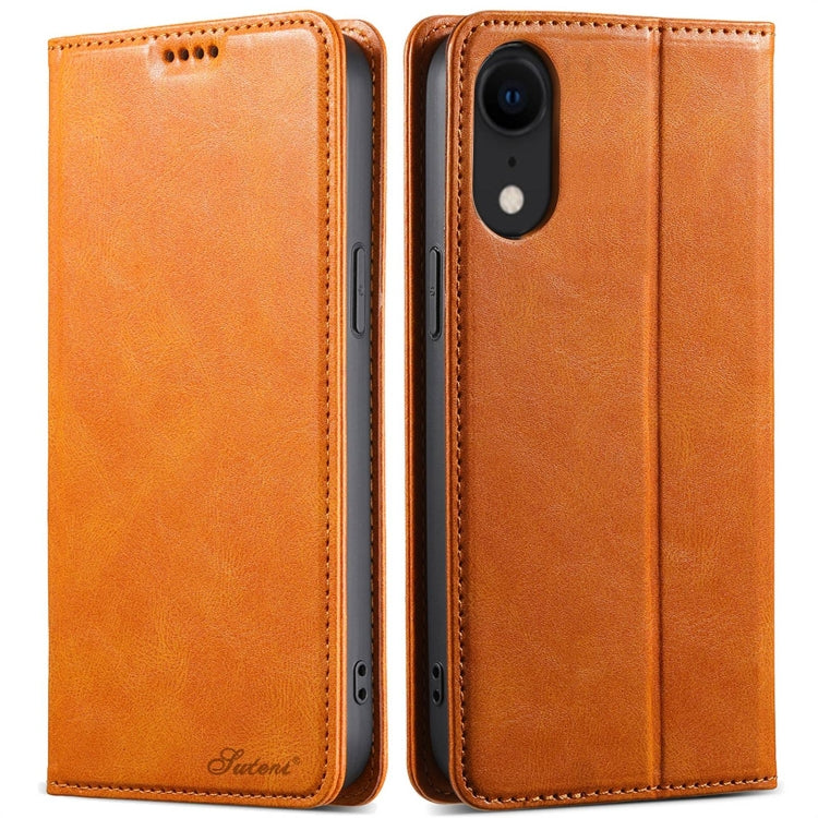 Suteni J02 Oil Wax Wallet Leather Phone Case, For iPhone 12 mini, For iPhone 11 Pro Max, For iPhone 11, For iPhone 11 Pro, For iPhone XR, For iPhone XS Max