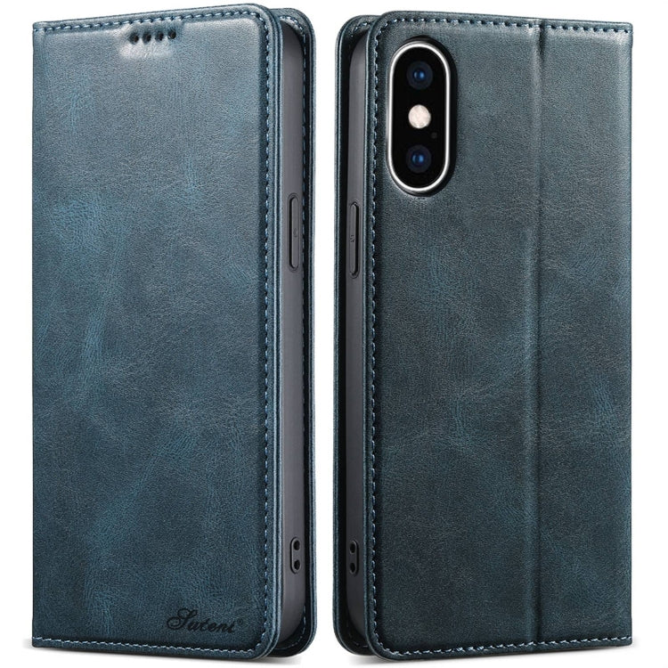 Suteni J02 Oil Wax Wallet Leather Phone Case, For iPhone 11, For iPhone 11 Pro, For iPhone XR, For iPhone XS Max