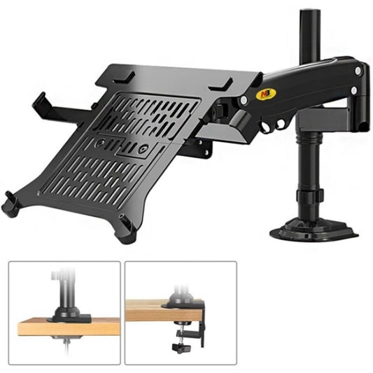 NB H100-FP For 10-17 inch Gas Spring Mechanism Full Motion Arm VESA Board Desktop Laptop Bracket, NB H100-FP