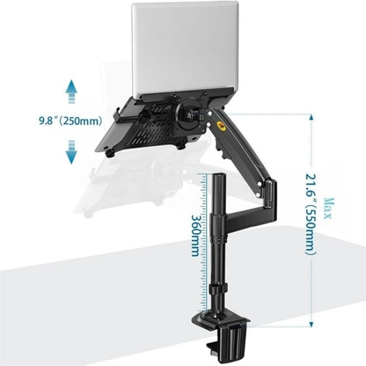 NB H100-FP For 10-17 inch Gas Spring Mechanism Full Motion Arm VESA Board Desktop Laptop Bracket, NB H100-FP