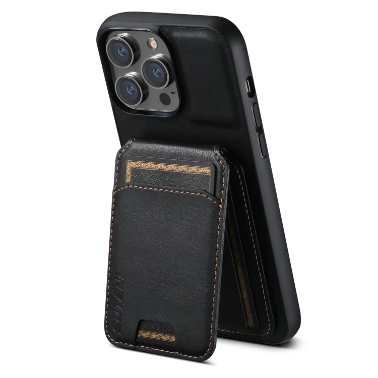 Suteni H02 Leather Wallet Stand Back Phone Case, For iPhone 16 Pro Max, For iPhone 16 Pro, For iPhone 16 Plus, For iPhone 16, For iPhone 15 Pro Max, For iPhone 15 Pro, For iPhone 15 Plus, For iPhone 15, For iPhone 14 Plus, For iPhone 14