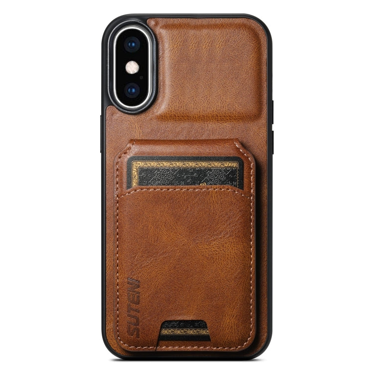 Suteni H02 Leather Wallet Stand Back Phone Case, For iPhone X / XS, For iPhone XR, For iPhone XS Max