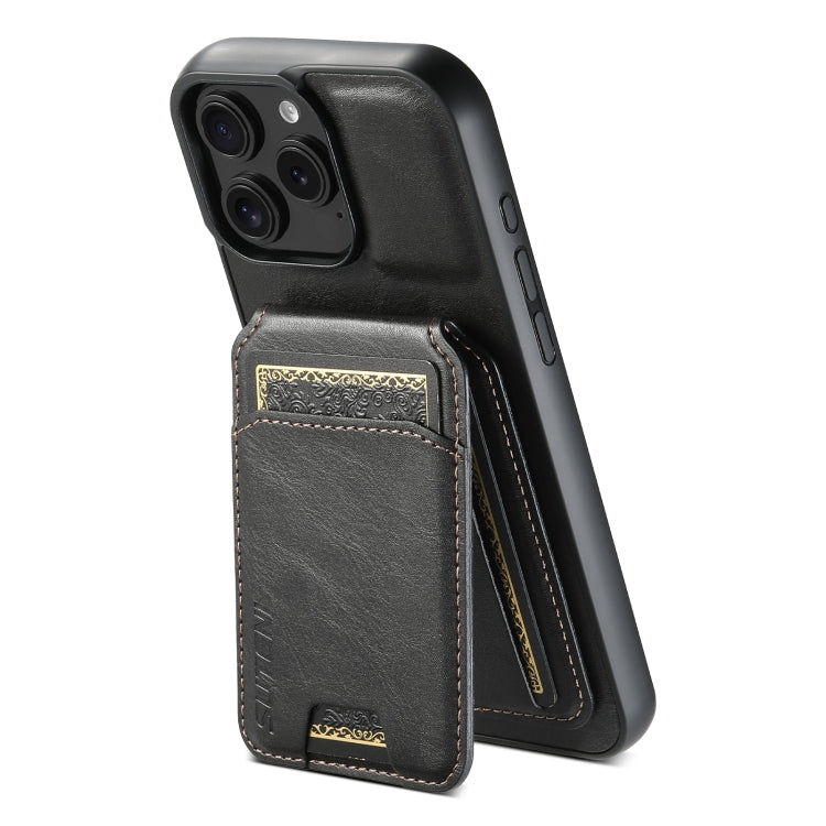 Suteni H02 Leather Wallet Stand Back Phone Case, For iPhone 16 Pro Max, For iPhone 16 Pro, For iPhone 16 Plus, For iPhone 16, For iPhone 15 Pro Max, For iPhone 15 Pro, For iPhone 15 Plus, For iPhone 15, For iPhone 14 Plus, For iPhone 14