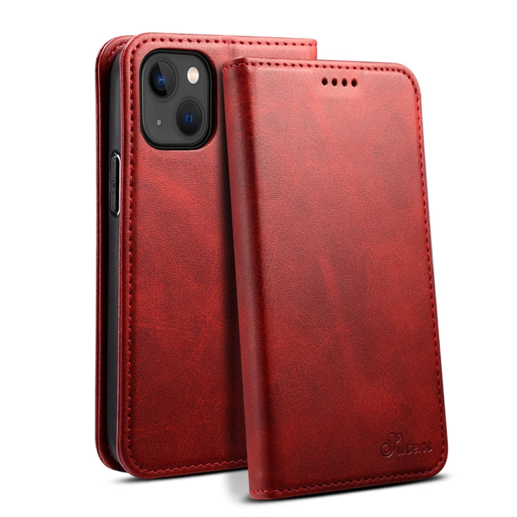 Suteni Calf Texture Horizontal Flip Leather Phone Case, For iPhone 16 Pro Max, For iPhone 16 Pro, For iPhone 16 Plus, For iPhone 16, For iPhone 15 Pro Max, For iPhone 15 Pro, For iPhone 15 Plus, For iPhone 15