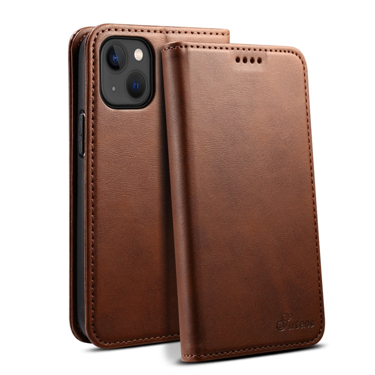 Suteni Calf Texture Horizontal Flip Leather Phone Case, For iPhone 16 Pro Max, For iPhone 16 Pro, For iPhone 16 Plus, For iPhone 16, For iPhone 15 Pro Max, For iPhone 15 Pro, For iPhone 15 Plus, For iPhone 15