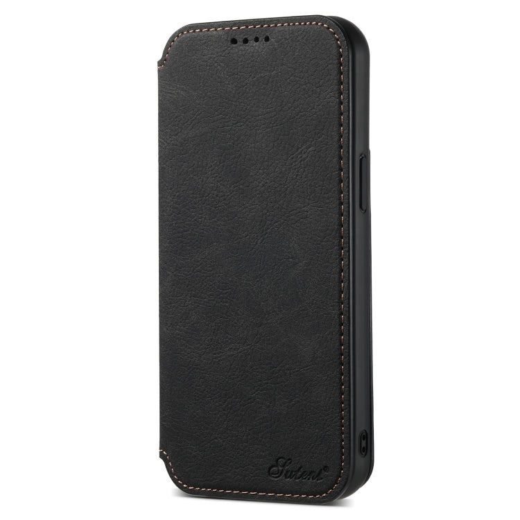 Suteni J06 Retro Matte Litchi Texture Leather MagSafe Phone Case, For iPhone 15 Pro Max, For iPhone 15 Pro, For iPhone 15 Plus, For iPhone 15