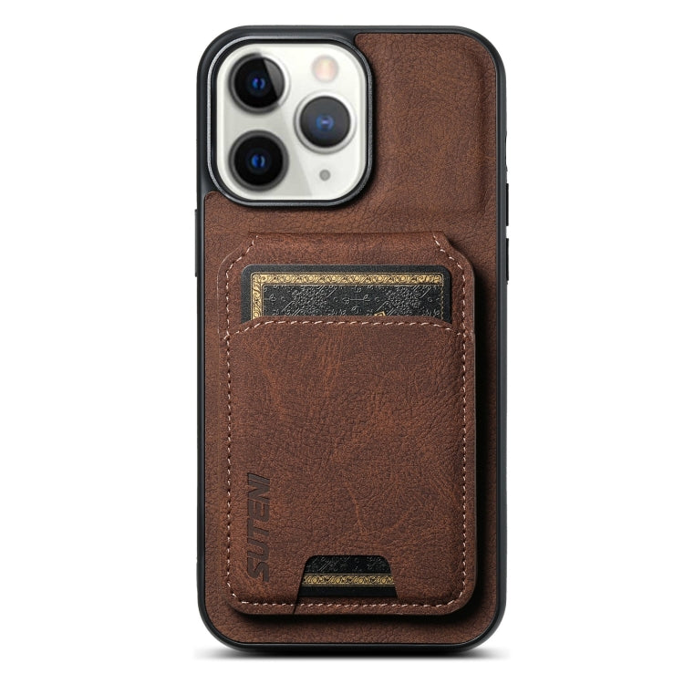 Suteni H02 Litchi Leather Card Wallet Stand Back Phone Case, For iPhone 11 Pro, For iPhone XR, For iPhone XS Max, For iPhone X / XS
