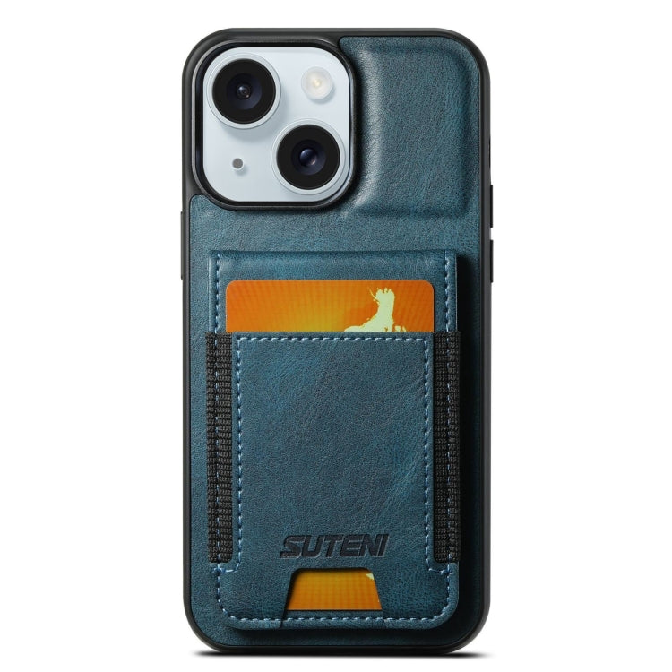 Suteni H03 Oil Wax Leather Wallet Stand Back Phone Case, For iPhone 16 Pro Max, For iPhone 16 Pro, For iPhone 16 Plus, For iPhone 16, For iPhone 15 Pro Max, For iPhone 15 Pro, For iPhone 15 Plus, For iPhone 15, For iPhone 14 Plus, For iPhone 14