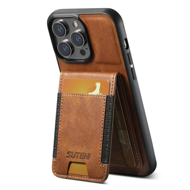 Suteni H03 Oil Wax Leather Wallet Stand Back Phone Case, For iPhone 16 Pro Max, For iPhone 16 Pro, For iPhone 16 Plus, For iPhone 16, For iPhone 15 Pro Max, For iPhone 15 Pro, For iPhone 15 Plus, For iPhone 15, For iPhone 14 Plus, For iPhone 14