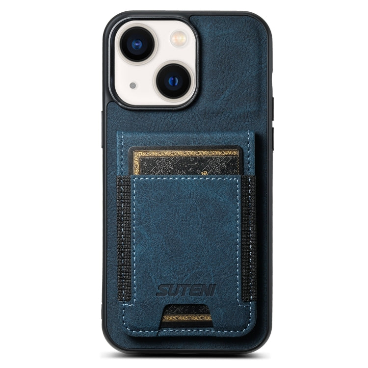 Suteni H03 Litchi Leather Card Bag Stand Back Phone Case, For iPhone 15, For iPhone 14 Plus, For iPhone 14, For iPhone 14 Pro