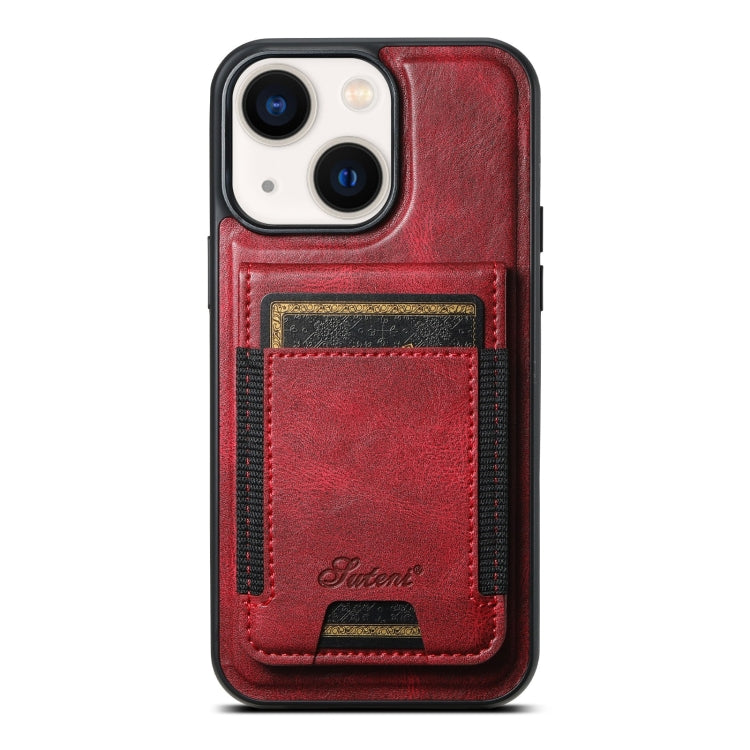 Suteni H17 Oil Eax Leather MagSafe Detachable Wallet Phone Case, For iPhone 15 Plus, For iPhone 15, For iPhone 14 Plus, For iPhone 14, For iPhone 14 Pro, For iPhone 14 Pro Max