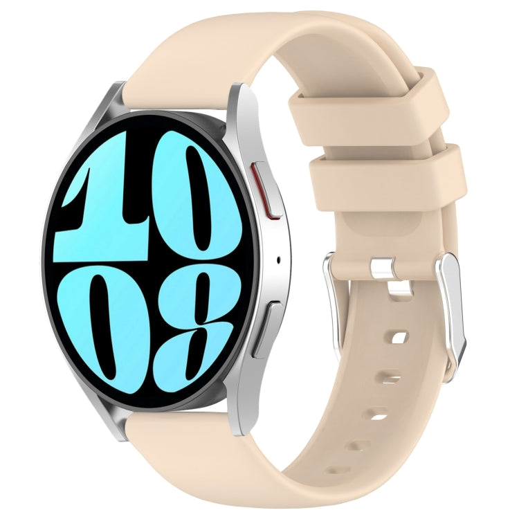 20mm Smooth Solid Color Silicone Watch Band, For Samsung Galaxy Watch 6 40mm, For Samsung Galaxy Watch 6 Classic 43mm