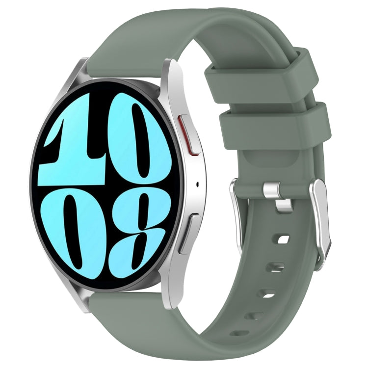 20mm Smooth Solid Color Silicone Watch Band, For Samsung Galaxy Watch 6 40mm, For Samsung Galaxy Watch 6 Classic 43mm