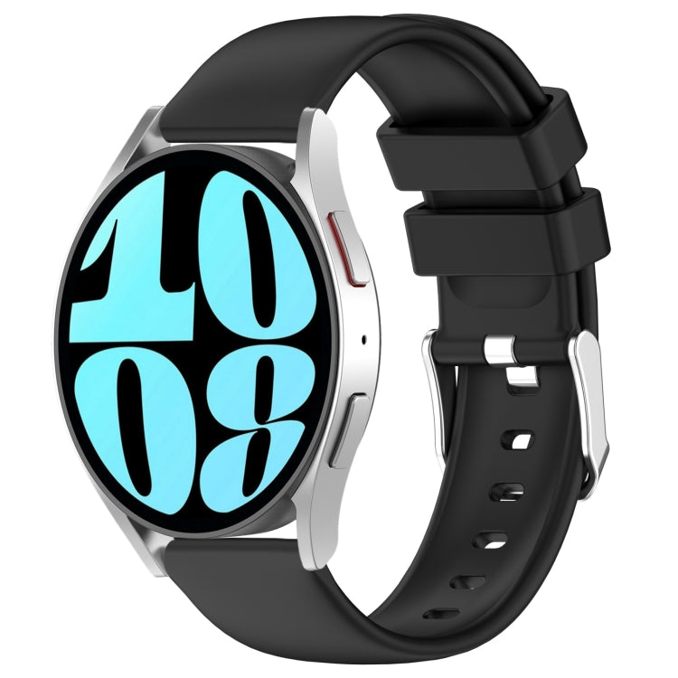 20mm Smooth Solid Color Silicone Watch Band, For Samsung Galaxy Watch 6 40mm, For Samsung Galaxy Watch 6 Classic 43mm