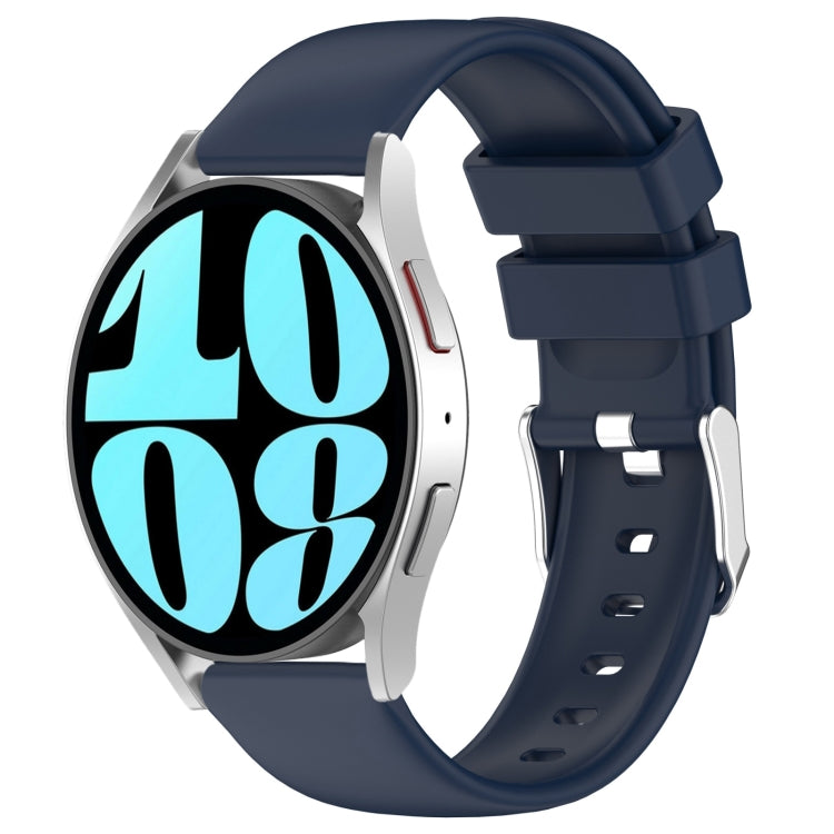 20mm Smooth Solid Color Silicone Watch Band, For Samsung Galaxy Watch 6 40mm, For Samsung Galaxy Watch 6 Classic 43mm