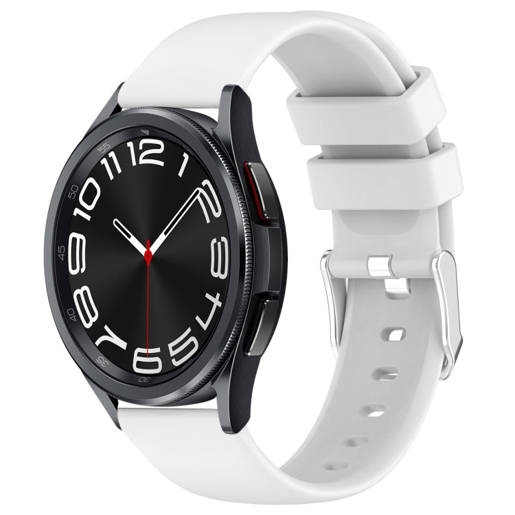 20mm Smooth Solid Color Silicone Watch Band, For Samsung Galaxy Watch 6 40mm, For Samsung Galaxy Watch 6 Classic 43mm
