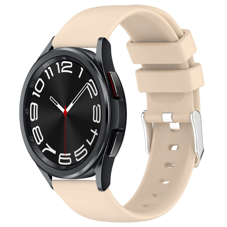 20mm Smooth Solid Color Silicone Watch Band, For Samsung Galaxy Watch 6 40mm, For Samsung Galaxy Watch 6 Classic 43mm