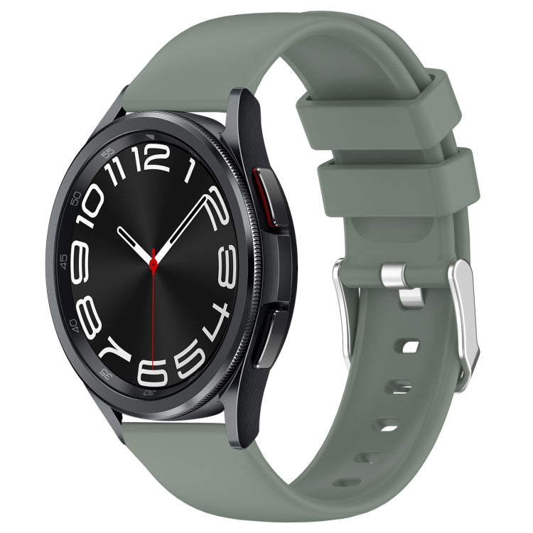 20mm Smooth Solid Color Silicone Watch Band, For Samsung Galaxy Watch 6 40mm, For Samsung Galaxy Watch 6 Classic 43mm