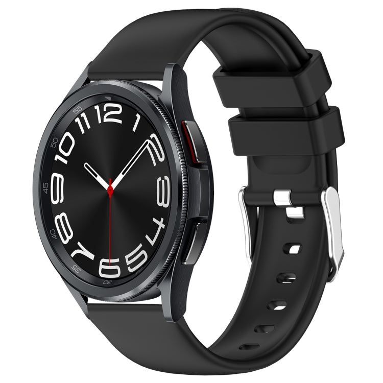 20mm Smooth Solid Color Silicone Watch Band, For Samsung Galaxy Watch 6 40mm, For Samsung Galaxy Watch 6 Classic 43mm