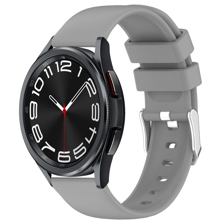 20mm Smooth Solid Color Silicone Watch Band, For Samsung Galaxy Watch 6 40mm, For Samsung Galaxy Watch 6 Classic 43mm