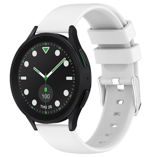 20mm Smooth Solid Color Silicone Watch Band, For Samsung Galaxy watch 5 Pro Golf Edition, For Samsung Galaxy watch 5 Golf Edition