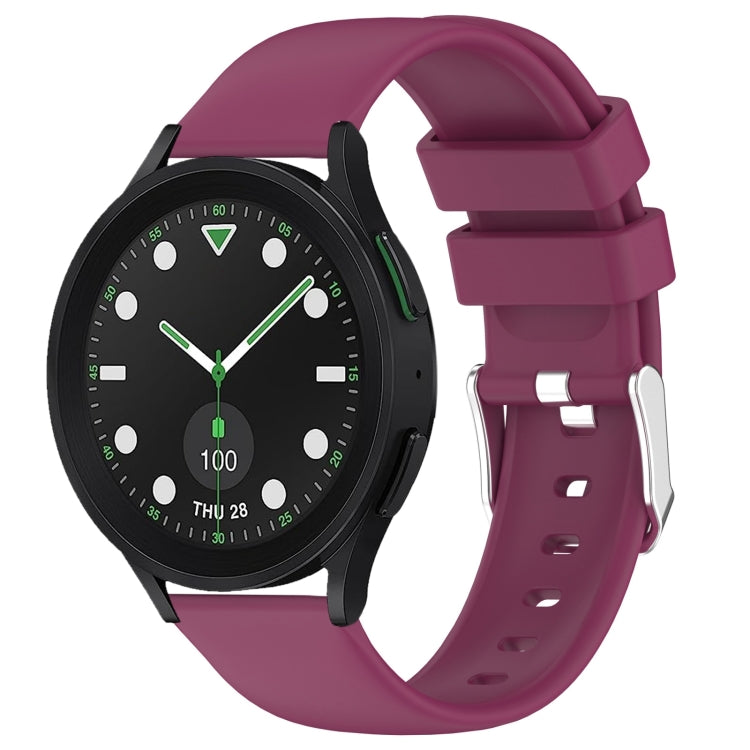 20mm Smooth Solid Color Silicone Watch Band, For Samsung Galaxy watch 5 Pro Golf Edition, For Samsung Galaxy watch 5 Golf Edition