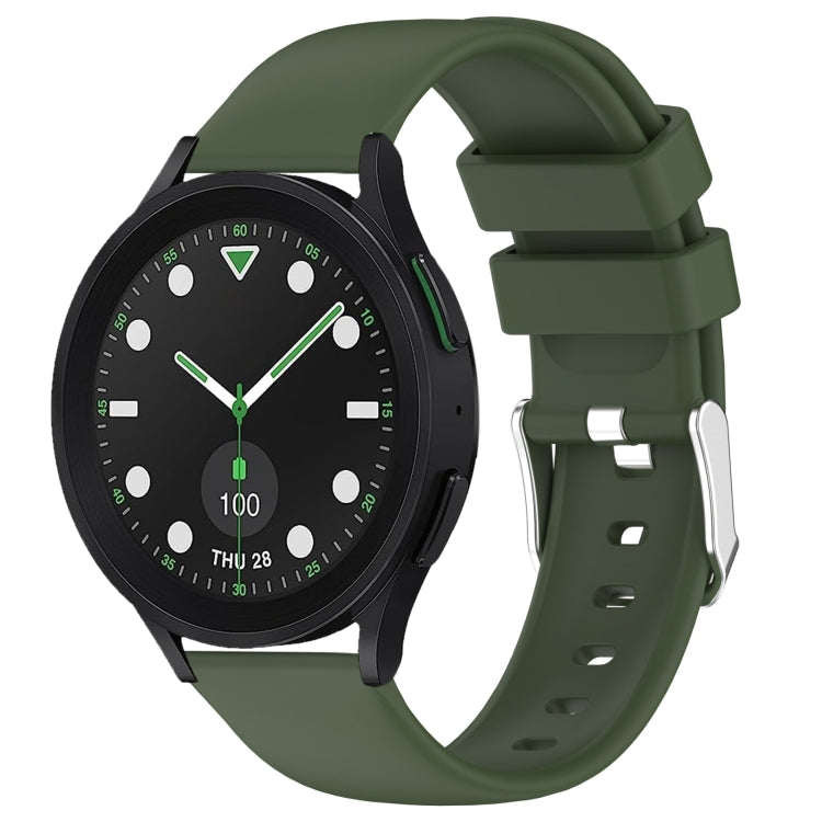 20mm Smooth Solid Color Silicone Watch Band, For Samsung Galaxy watch 5 Pro Golf Edition, For Samsung Galaxy watch 5 Golf Edition