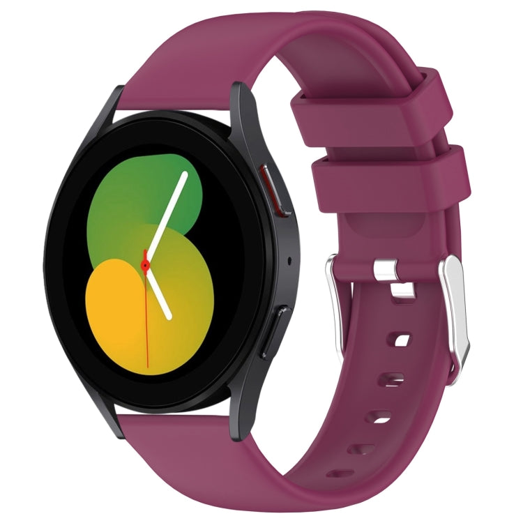 20mm Smooth Solid Color Silicone Watch Band, For Samsung Galaxy Watch 5  40mm, For Samsung Galaxy Watch 4 44mm